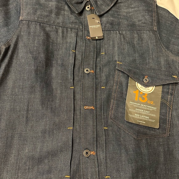BNWT G Star Raw Mens Full Button Denim Jean Jacket Size XXL - Picture 11 of 13